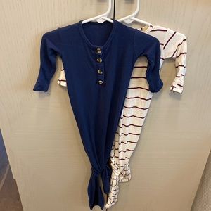 TWO Lou Lou & Company knotted gowns